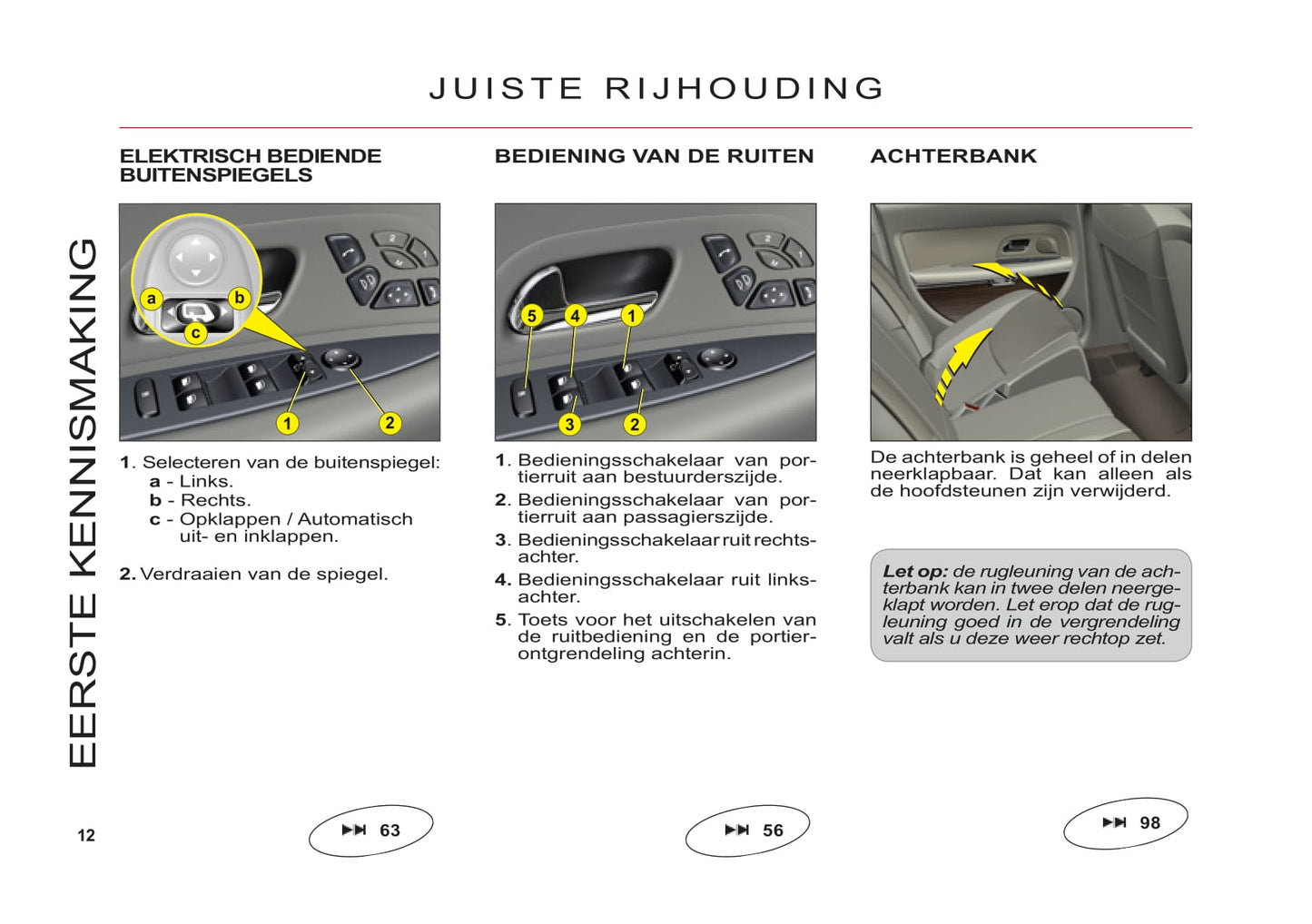 2011-2012 Citroën C6 Owner's Manual | Dutch