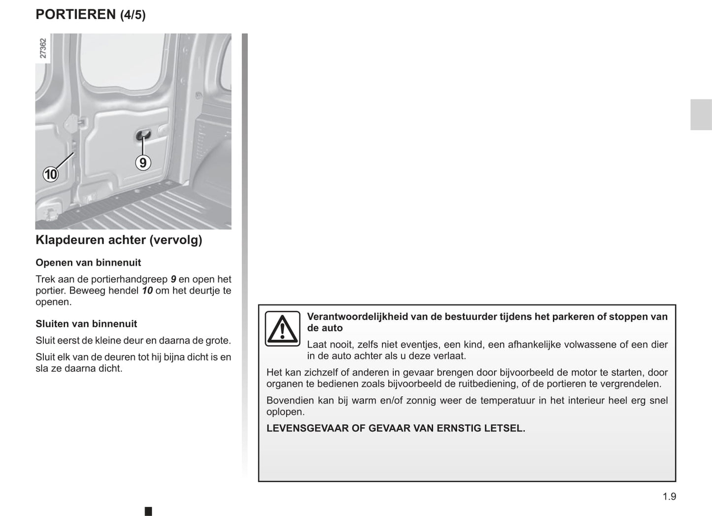 2003-2004 Renault Kangoo Owner's Manual | Dutch