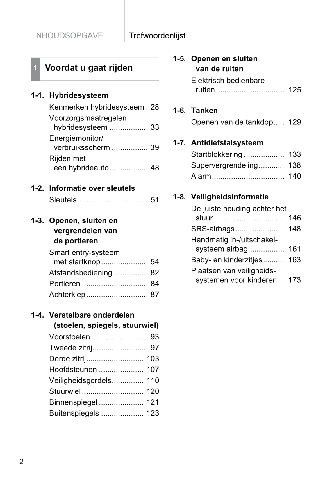 2013-2014 Toyota Prius Wagon Owner's Manual | Dutch