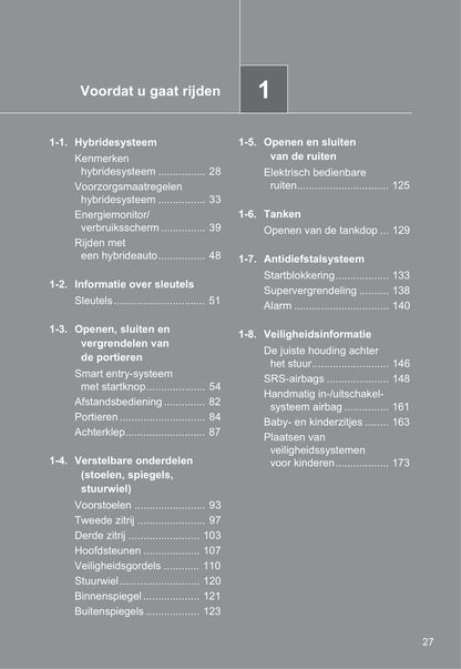 2013-2014 Toyota Prius Wagon Owner's Manual | Dutch