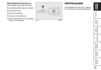 2013-2014 Fiat Linea Bedienungsanleitung | Niederländisch