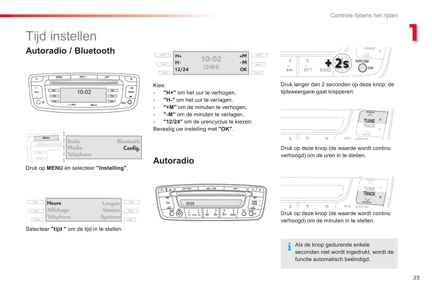 2012-2014 Citroën C1 Owner's Manual | Dutch