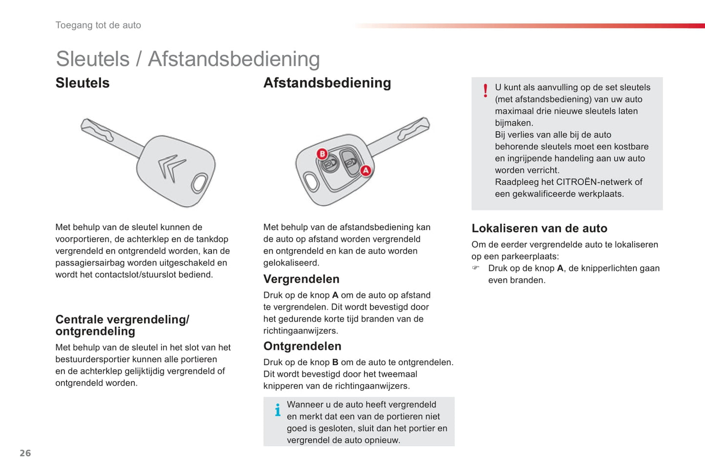 2012-2014 Citroën C1 Owner's Manual | Dutch