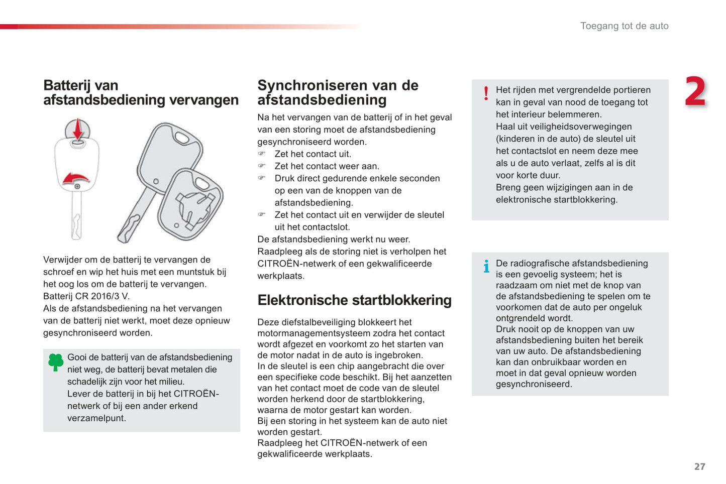 2012-2014 Citroën C1 Owner's Manual | Dutch