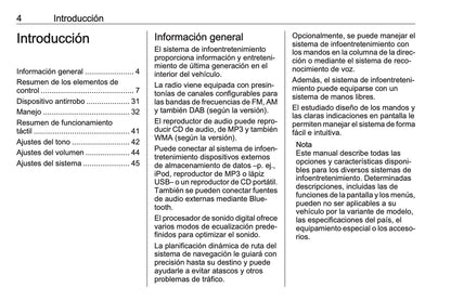 Opel Vivaro Manual de infoentretenimiento 2014 - 2019