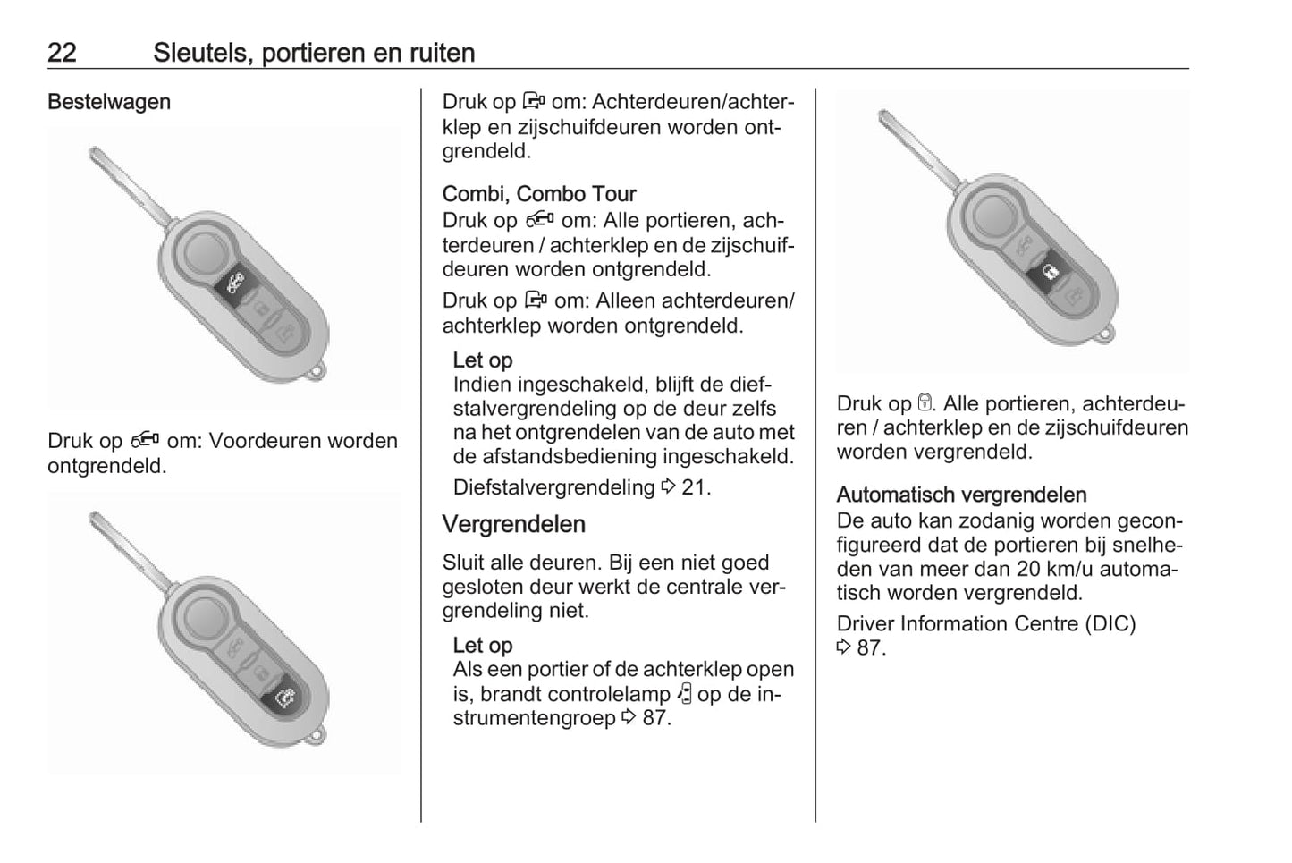 2015-2016 Opel Combo Gebruikershandleiding | Nederlands