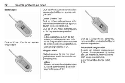 2015-2016 Opel Combo Gebruikershandleiding | Nederlands