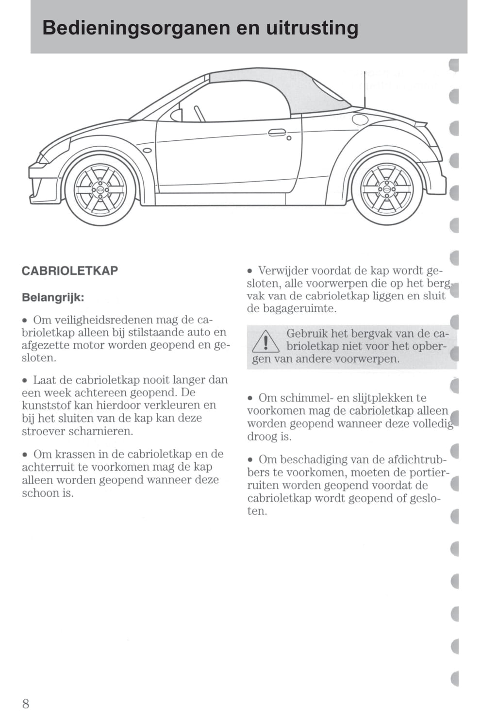 2003-2006 Ford StreetKa Owner's Manual | Dutch