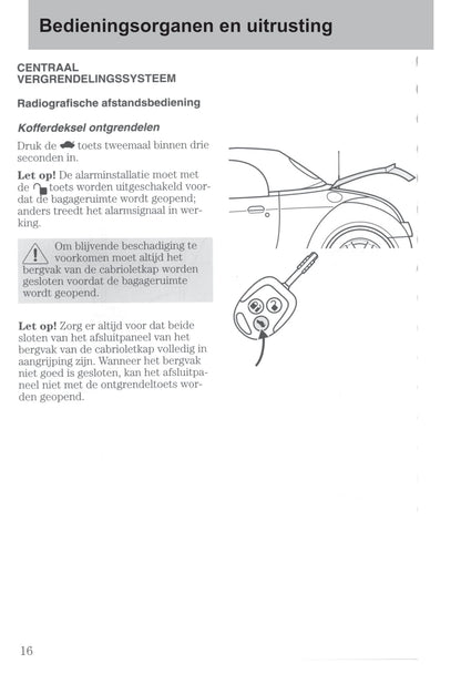 2003-2006 Ford StreetKa Owner's Manual | Dutch