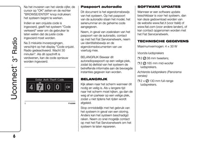 Fiat Ducato Uconnect Radio 3.0 Handleiding 2014