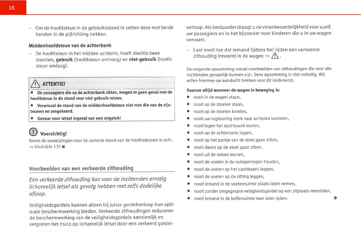 2005-2006 Seat Leon Owner's Manual | Dutch