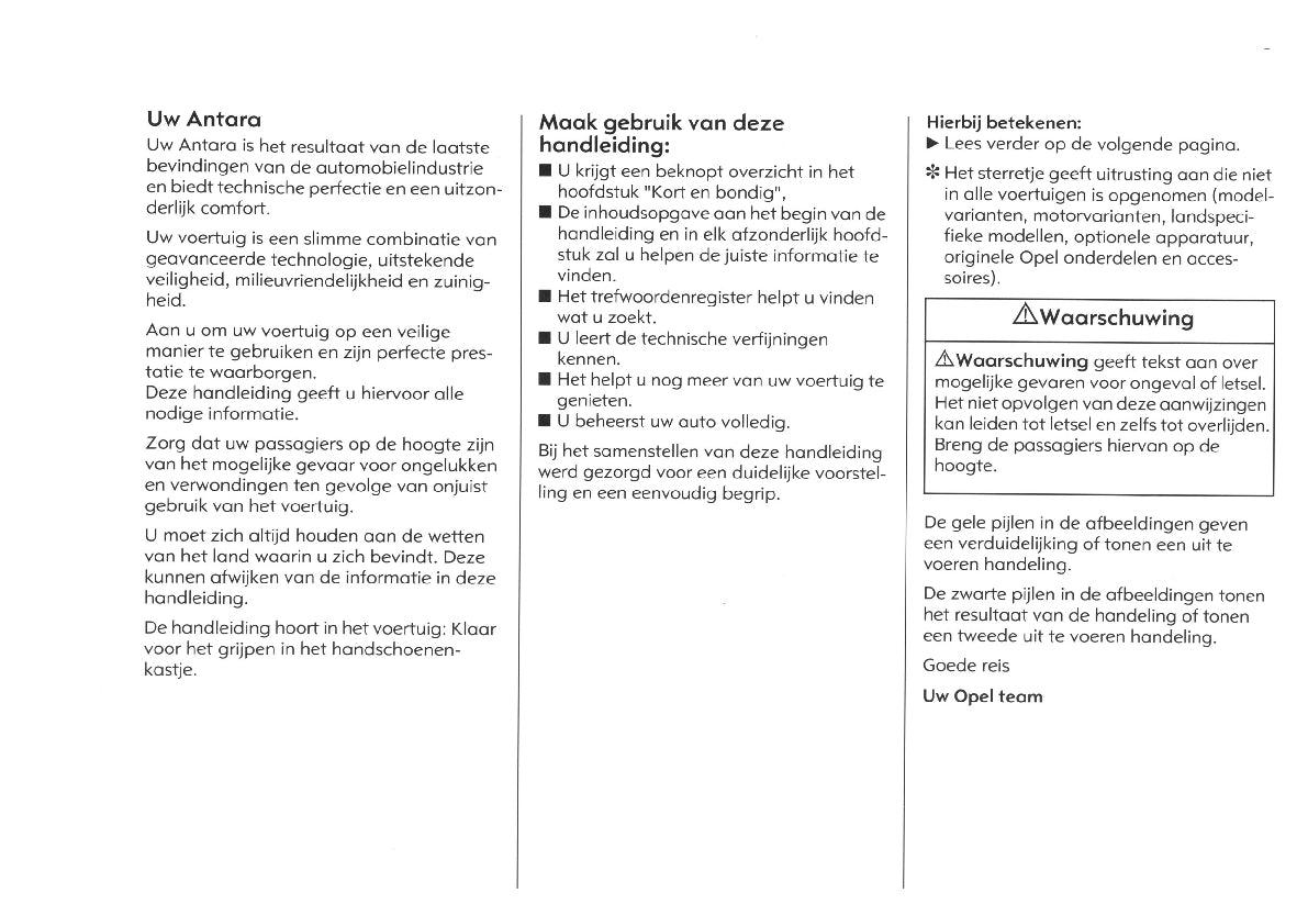 2007-2011 Opel Antara Gebruikershandleiding | Nederlands