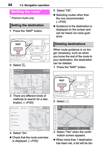 Toyota Touch Multimedia & Navigation Owner's Manual 2019 - 2021