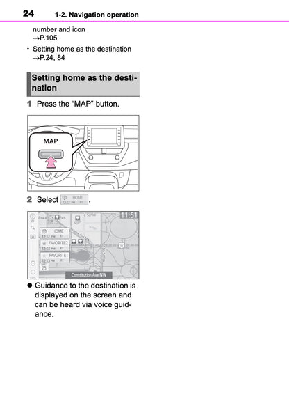 Toyota Touch Multimedia & Navigation Owner's Manual 2019 - 2021