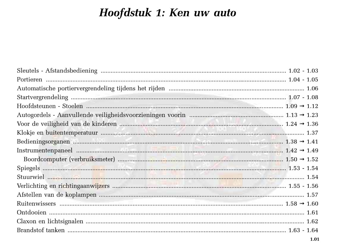 2002-2003 Renault Clio Owner's Manual | Dutch