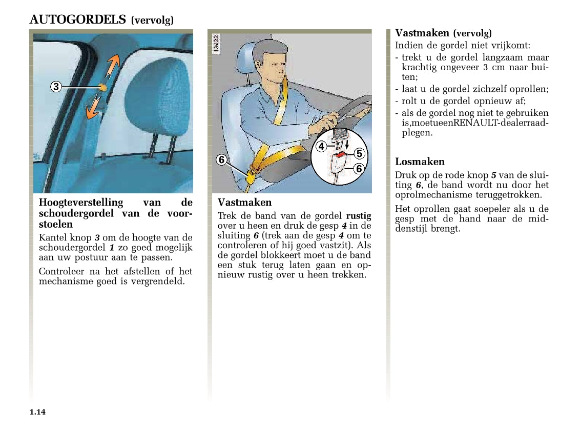 2002-2003 Renault Clio Owner's Manual | Dutch