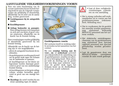 2002-2003 Renault Clio Owner's Manual | Dutch