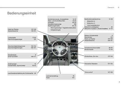 2015-2016 Peugeot 3008 Owner's Manual | German