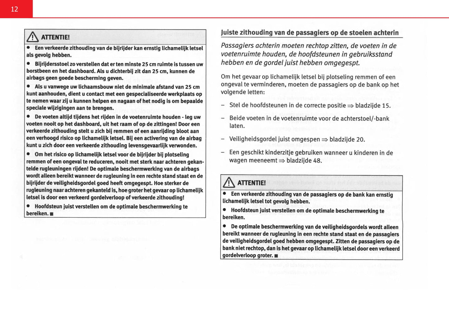 2004-2009 Seat Altea Manuel du propriétaire | Néerlandais