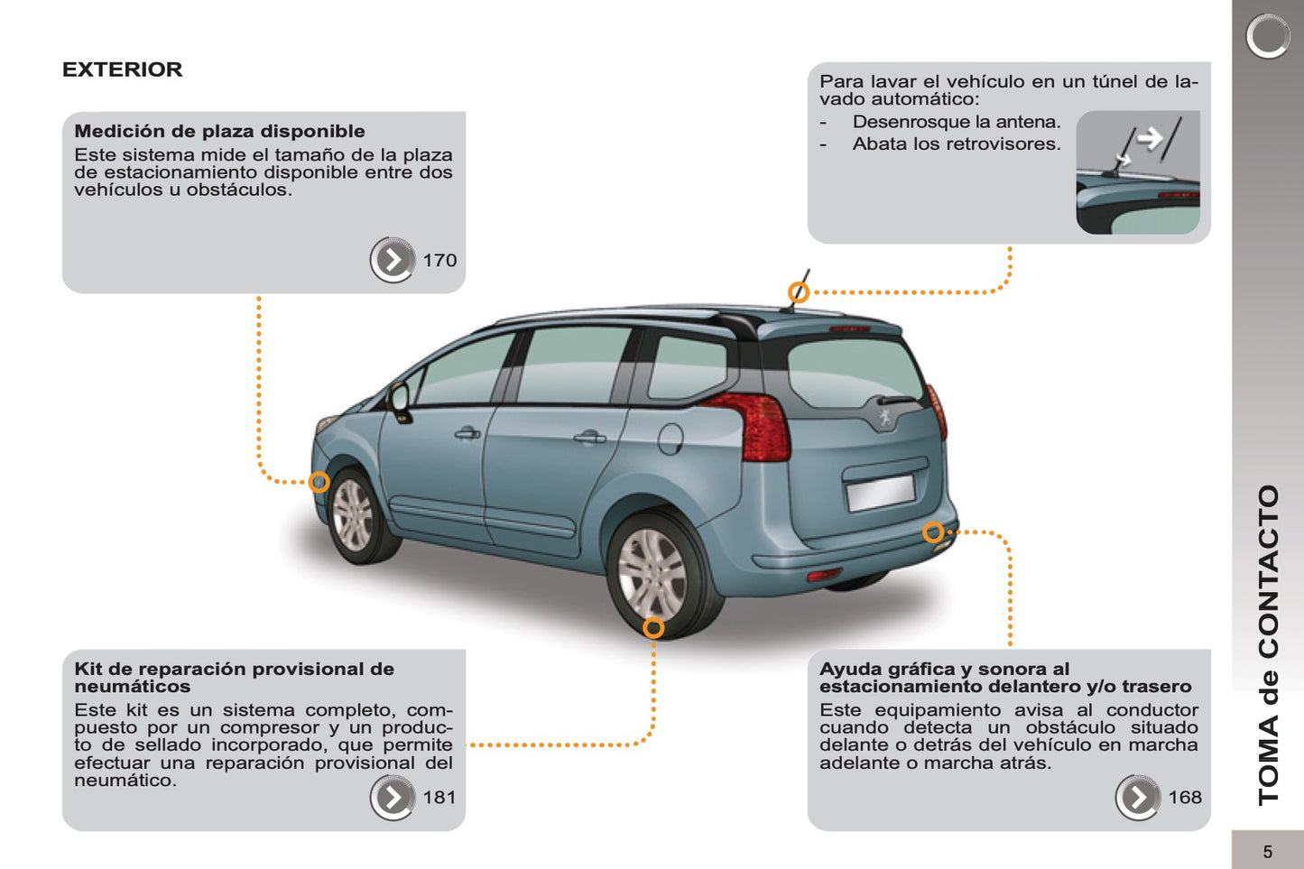 2012-2013 Peugeot 5008 Gebruikershandleiding | Spaans