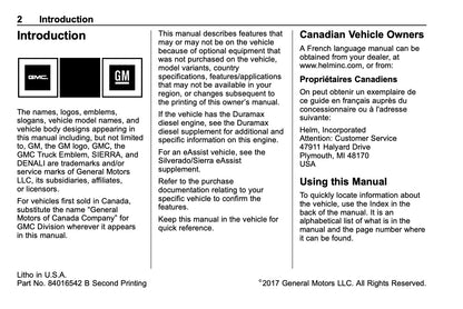 2018 GMC Sierra Owner's Manual | English