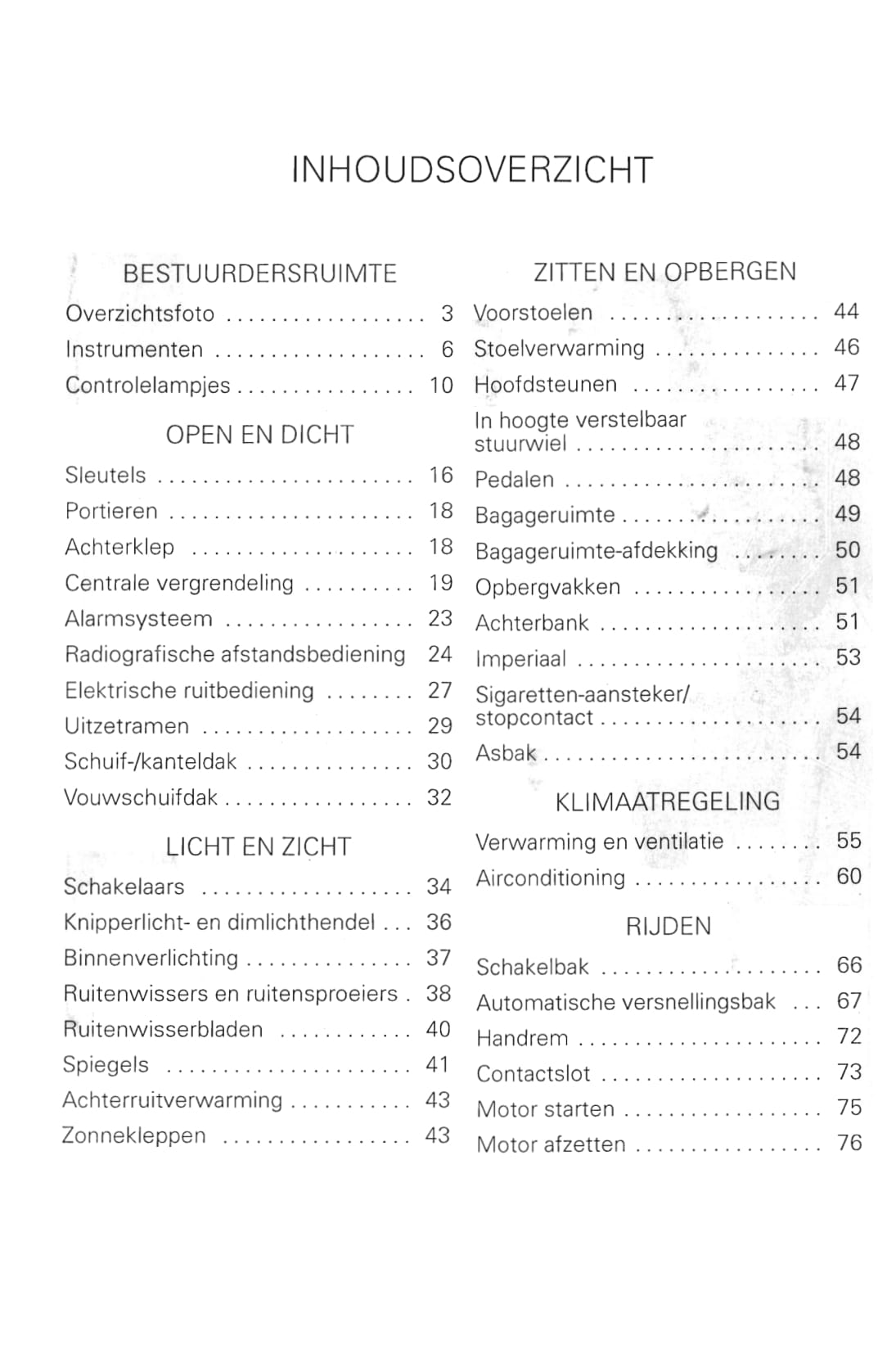 1998-2005 Volkswagen Lupo Owner's Manual | Dutch