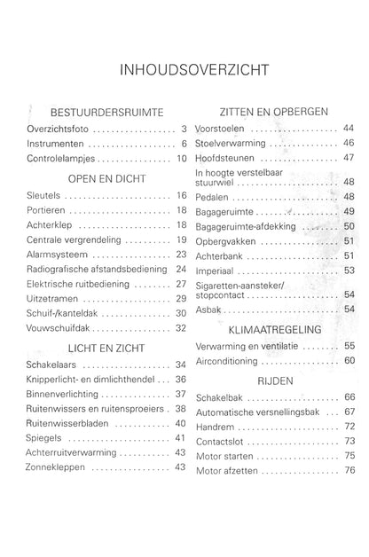 1998-2005 Volkswagen Lupo Owner's Manual | Dutch