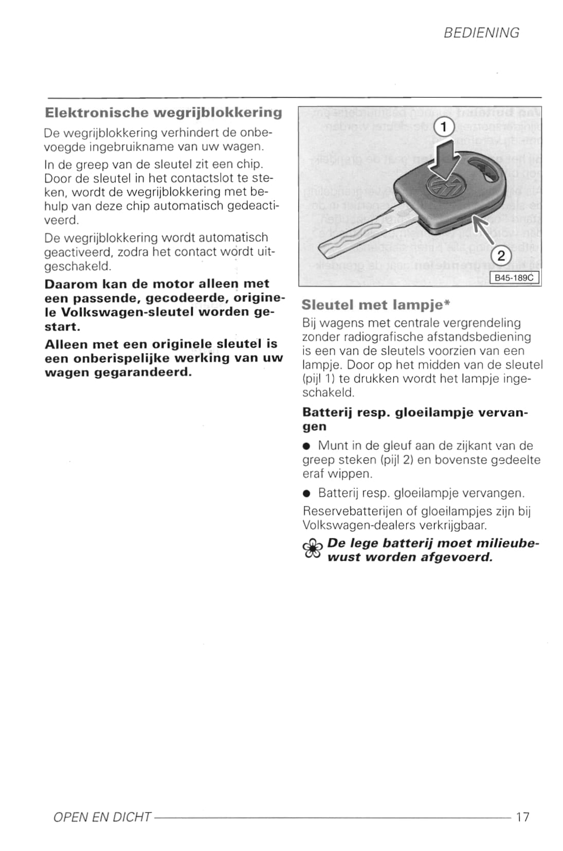 1998-2005 Volkswagen Lupo Owner's Manual | Dutch