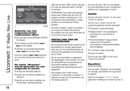 Fiat Doblo 5" Radio Nav Live Handleiding 2015 - 2020