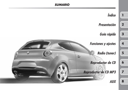 Alfa Romeo Mito Autorradio Instrucciones 2008 - 2014