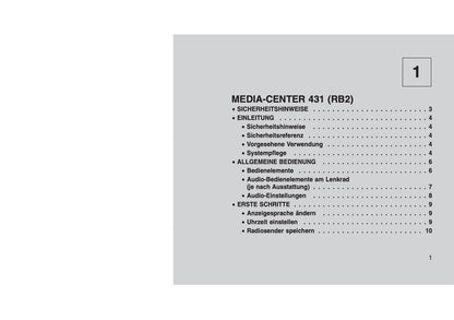 Multimedia System Bedienungsanleitung 2011 - 2013