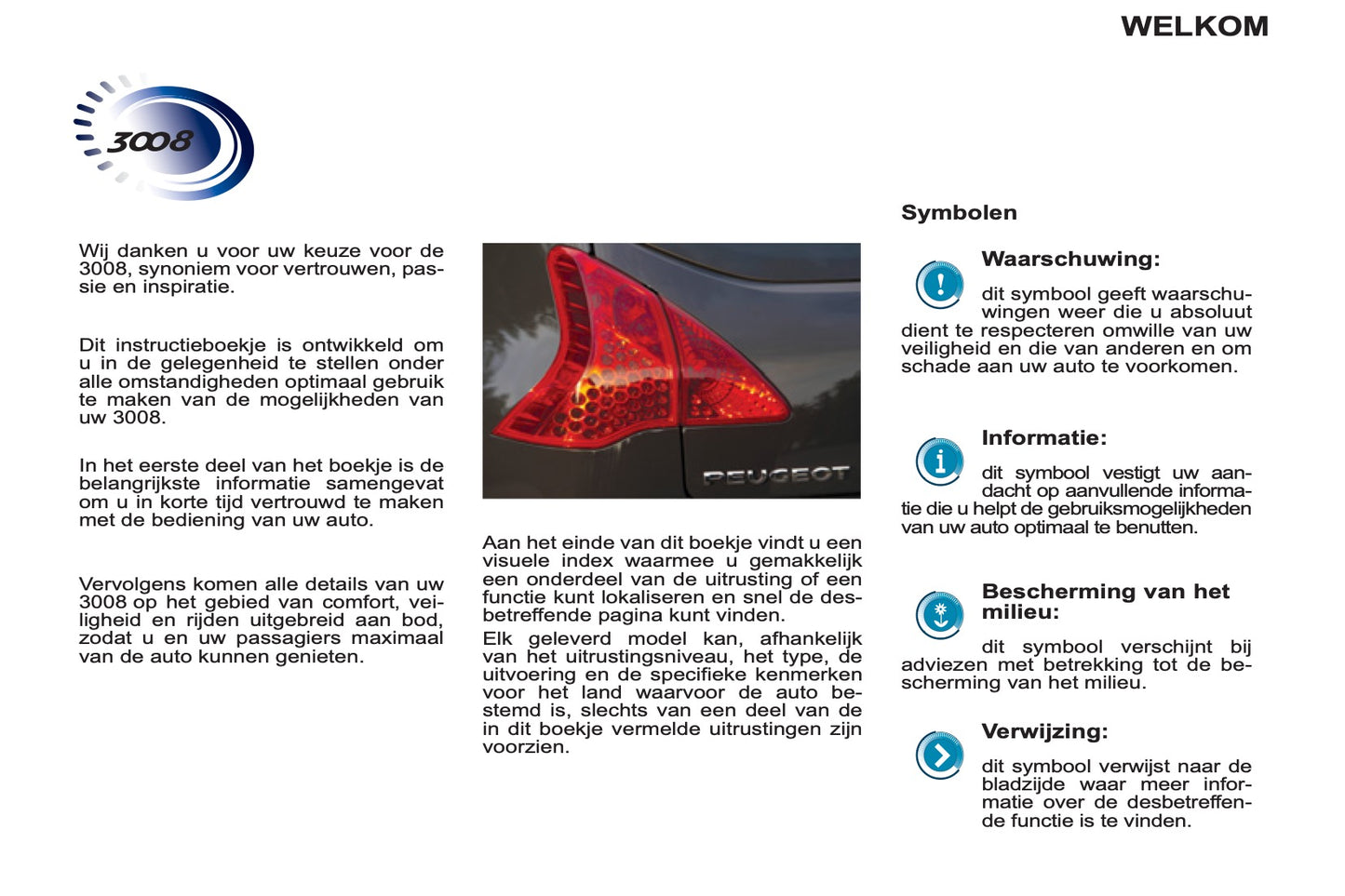 2012-2013 Peugeot 3008 Manuel du propriétaire | Néerlandais