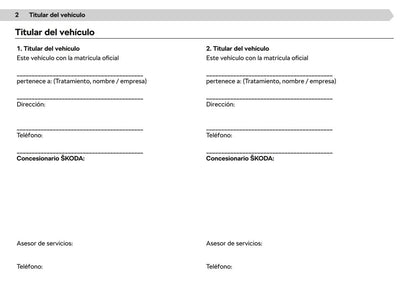 2020-2021 Skoda Enyaq iV Owner's Manual | Spanish