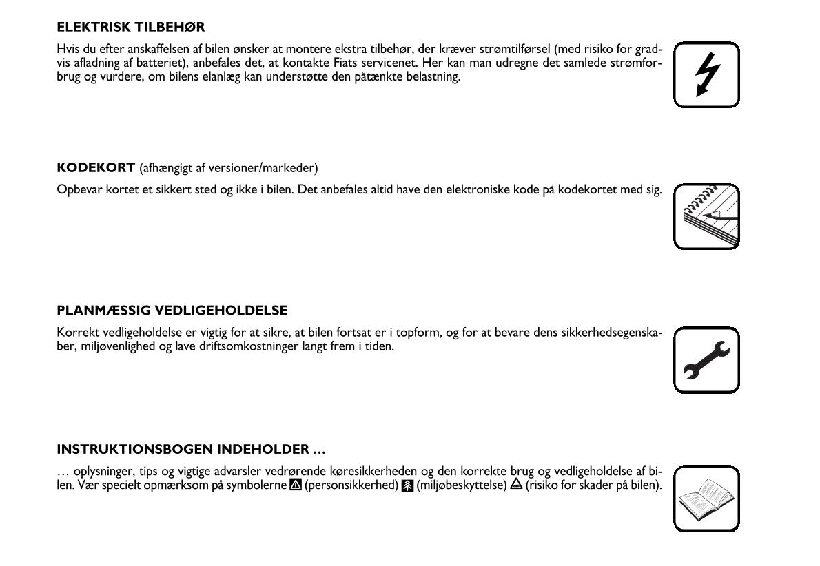 2012-2013 Fiat Linea Gebruikershandleiding | Dansk