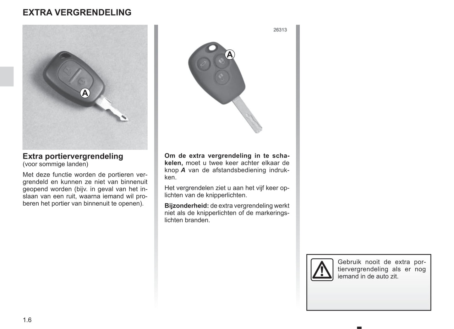 2012-2013 Renault Trafic Owner's Manual | Dutch