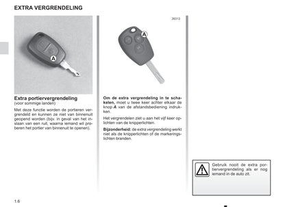 2012-2013 Renault Trafic Owner's Manual | Dutch