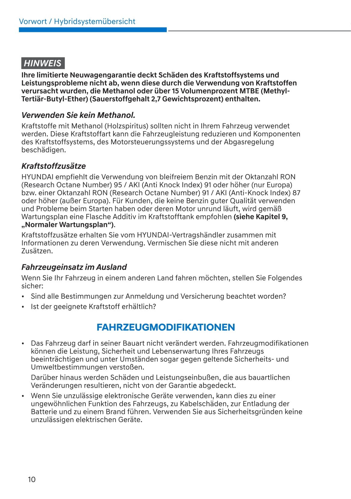 2021-2022 Hyundai Tucson Hybrid/Plug-in Hybrid Bedienungsanleitung | Deutsch