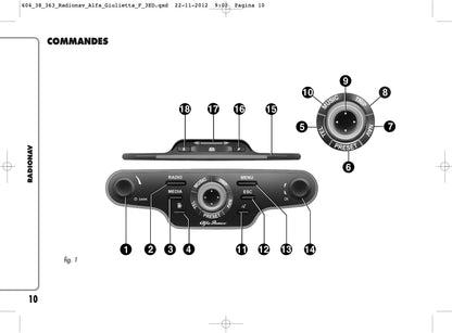 Alfa Romeo Giulietta RadioNav Guide d'utilisation 2010 - 2014