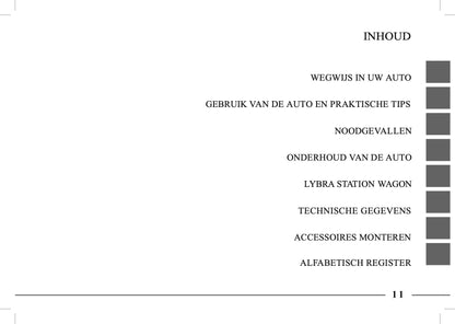 1995-2005 Lancia Lybra Gebruikershandleiding | Nederlands