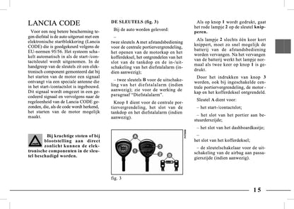 1995-2005 Lancia Lybra Gebruikershandleiding | Nederlands