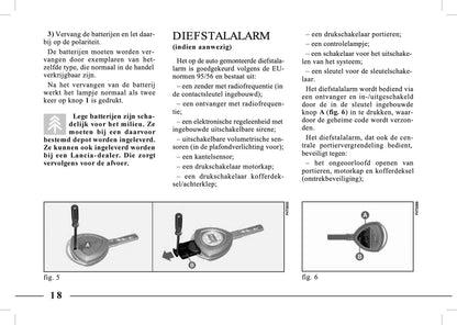 1995-2005 Lancia Lybra Gebruikershandleiding | Nederlands