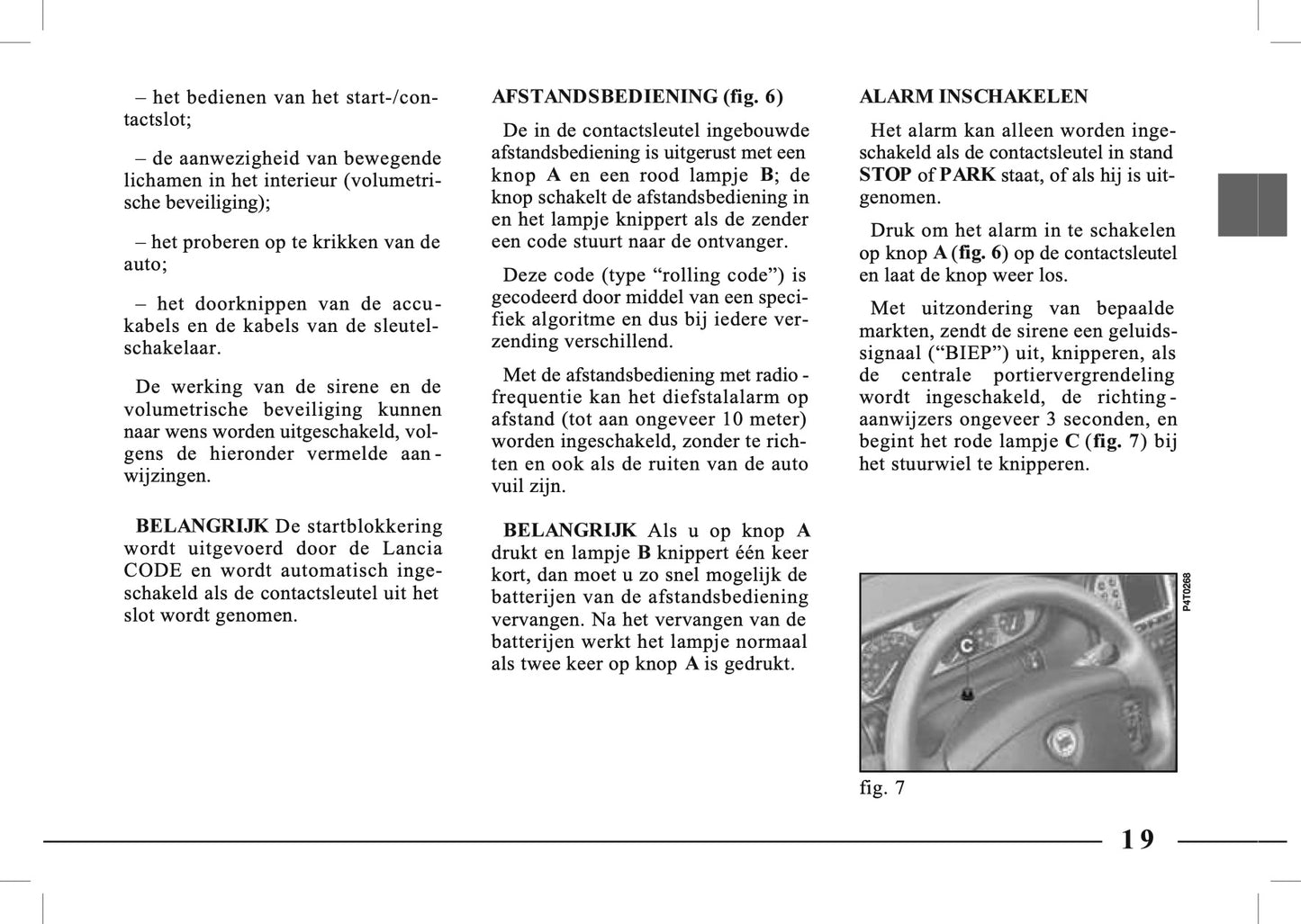 1995-2005 Lancia Lybra Gebruikershandleiding | Nederlands