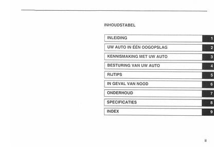 2002-2003 Kia Carens Owner's Manual | Dutch