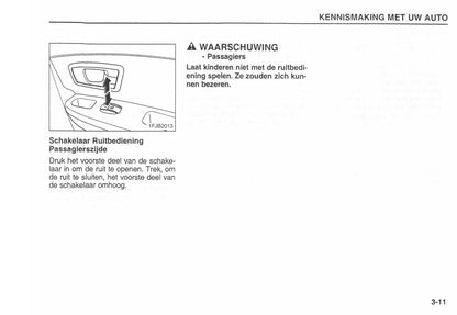 2002-2003 Kia Carens Owner's Manual | Dutch