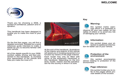 2012-2013 Peugeot 3008 Gebruikershandleiding | Engels