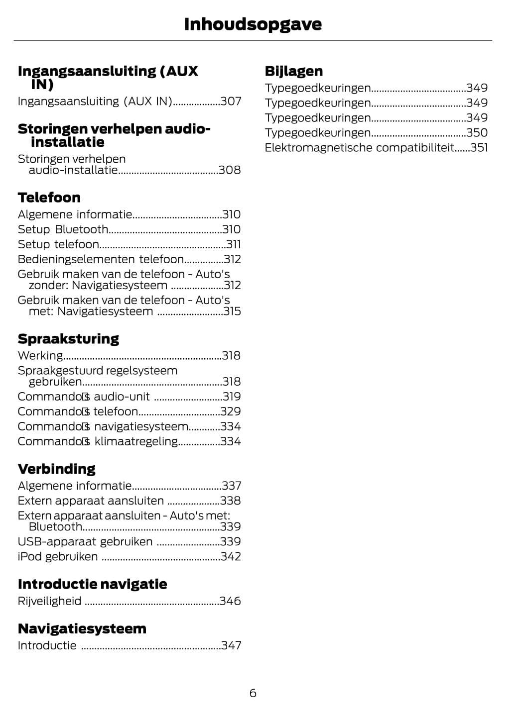 2012 Ford Galaxy/S-Max Owner's Manual | Dutch