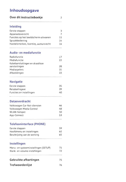 Volkswagen Composition Media, Discover Media (Generatie 2 facelift) Handleiding 2017