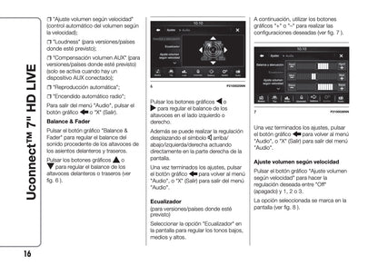 Abarth 595 Uconnect Radio 7.0 Instrucciones 2016 - 2018