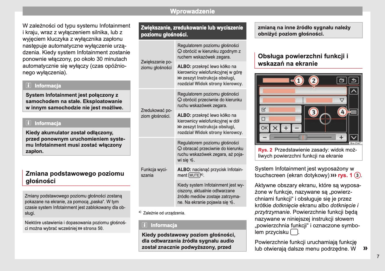 Seat Media System Colour Instrukcja obsługi