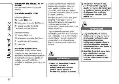 Alfa Romeo Giulietta Uconnect Radio 5.0 Instrucciones 2014 - 2015